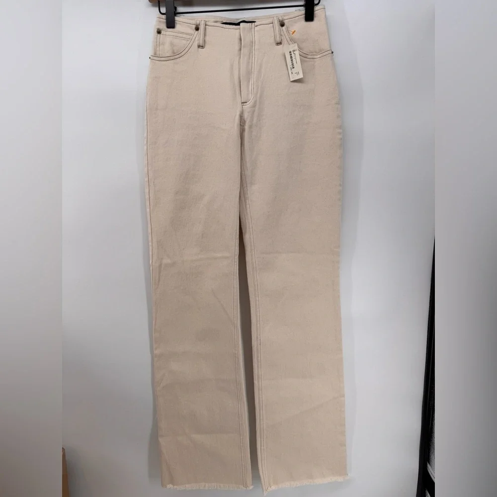 D’Jeans by Donna Degnan Natural Raw Straight Ecru Jeans, NWT - Picture 2 of 9
